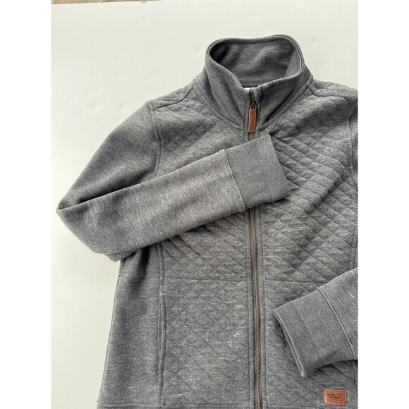 L.L Bean Jacket Women’s PXS Heathered Slate Gray Quilted Front Full Zip Outdoor - Picture 7 of 11